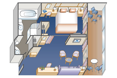 Princess Cruises Royal Class Accomodation Suite floor plans.jpg